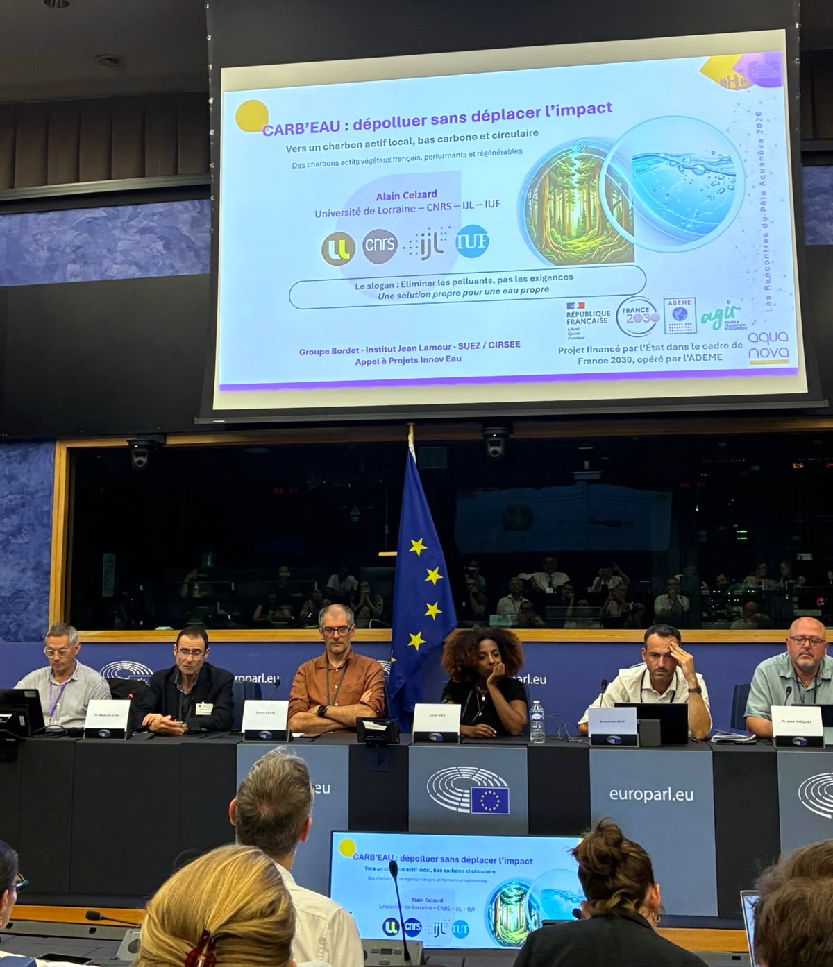 Présentation du projet Carb'Eau au Parlement Européen